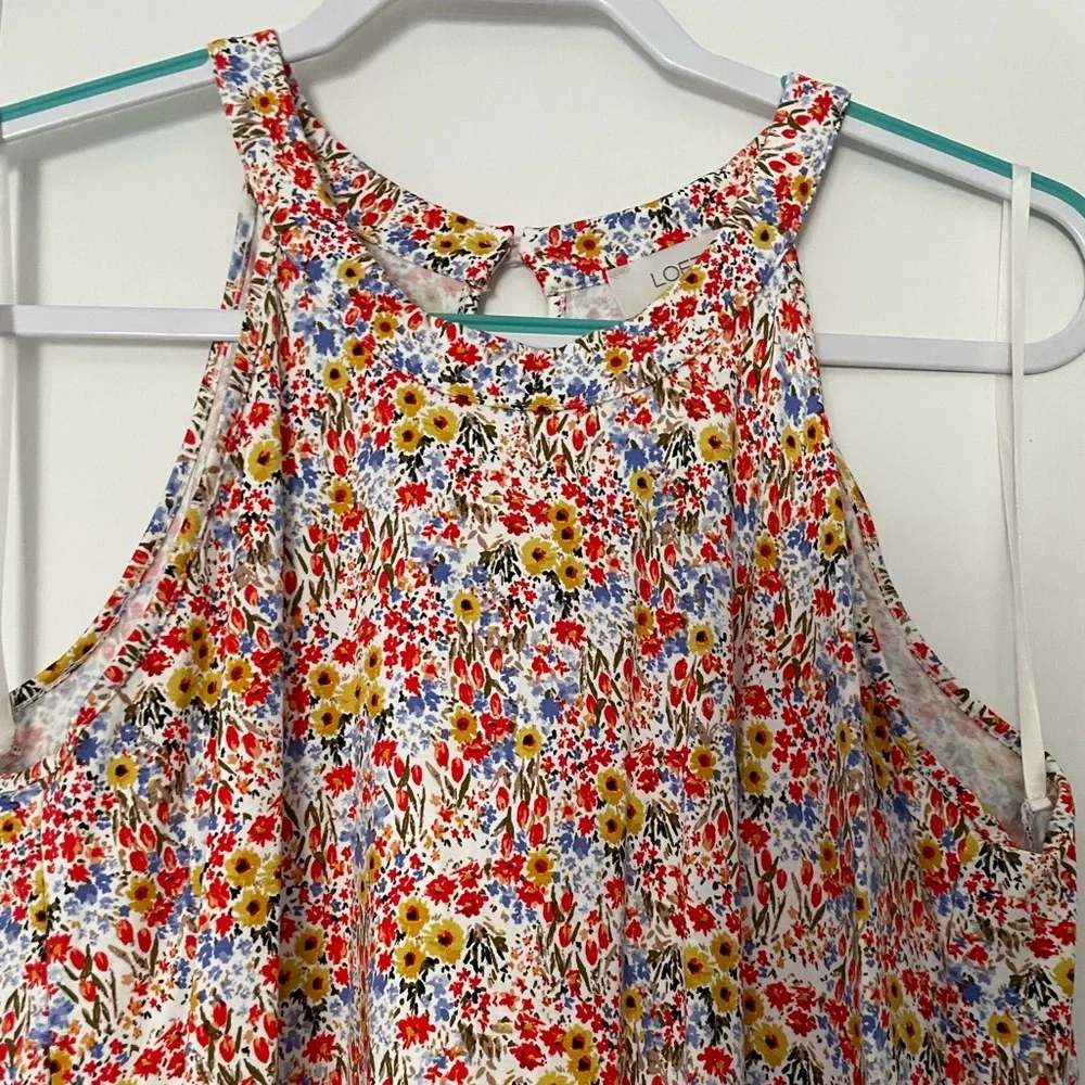 NWOT LOFT Floral Halter Dress - Picture 2 of 5